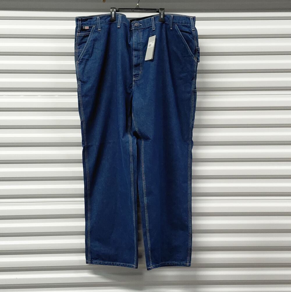 Carhartt FR Mens Utility Jeans 50x34 Blue Flame Resistant CAT 2 Loose Fit Denim